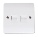 Click Scolmore CCA127 1 Gang Twin Telephone Socket - Secondary
