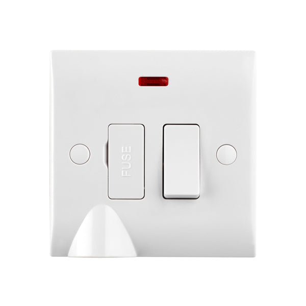 Saxby CE323 13A Switched Fused Spur Unit with Flex Outlet and Neon