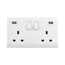 Saxby CE423 13A 2G DP Switched Socket with twin 5V USB