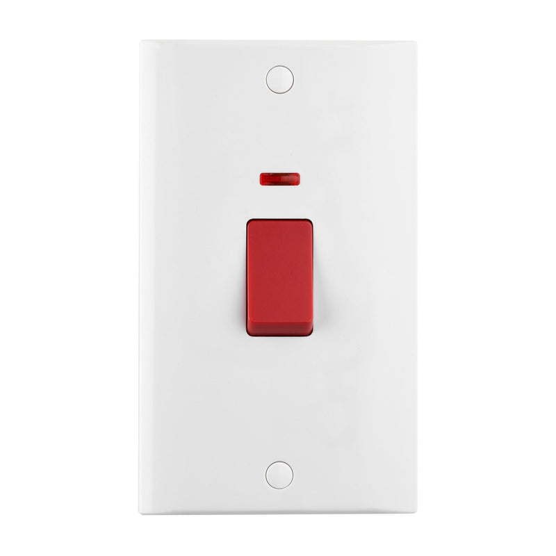 Saxby CE555 45A Large Plate DP Switch with Neon