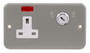 Click Scolmore CL675B 13A 1 Gang DP Key Lockable Socket With Neon (No Knockouts)