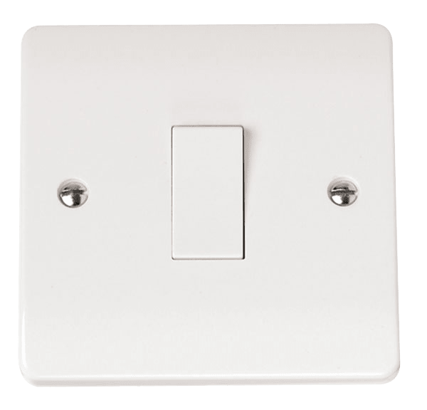 Click Scolmore CMA010 10AX 1 Gang 1 Way Plate Switch
