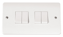 Click Scolmore CMA019 10AX 4 Gang 2 Way Plate Switch