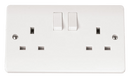 Click Scolmore CMA036 2-GANG DOUBLE POLE 13A SWITCHED SOCKET OUTLET