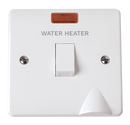 Click Scolmore CMA046 20A DP Switch 'Water Heater' with Flex Outlet & Neon