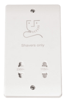 Click Scolmore CMA100 Dual Voltage Shaver Socket Outlet - 115/230V