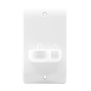 Click Scolmore CMA102 2 Gang (Vertical) Single In-Wall Oral-B Electric Toothbrush Charger with Holder