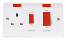 Click Scolmore CMA205 Mode - 50A Cooker Control Unit With Neons - Orange Rockers