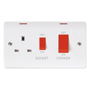 Click Scolmore CMA2205 Mode - 50A Cooker Control Unit With LEDs - Red Rockers
