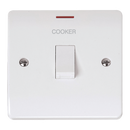 Click Scolmore CMA2623-CKR 20A DOUBLE POLE SWITCH WITH LED - COOKER ETCHING