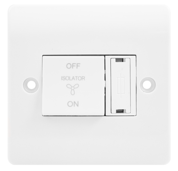 Click Scolmore CMA3020 10A 3 Pole Fan Isolation Plate Switch With 3A Fuse - Click - Falcon Electrical