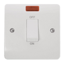 Click Scolmore CMA501 Mode - 50A 1 Gang Double Pole Switch With Neon - White Rocker