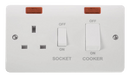 Click Scolmore CMA505 Mode - 50A Cooker Control Unit With Neons - White Rockers
