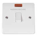 Click Scolmore CMA623-WM 20A DOUBLE POLE SWITCH WITH NEON - WASHING MACHINE ETCHING