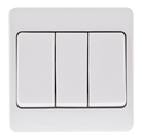 Click Scolmore CMA813 10AX 3 Gang 2 Way Wide Rocker Switch
