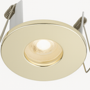 Knightsbridge MLA FRNIPMW Polished Brass FireNova IP65 (Waterproof) Fixed GU10 Fire-rated Open-back Downlight - Matt White for Suitable for Bathrooms