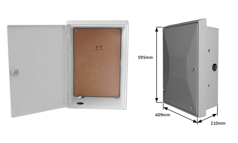 Tricel Recessed Meter Box (595mm x 409mm x 210mm) - EB0011 - TRICEL - Falcon Electrical UK