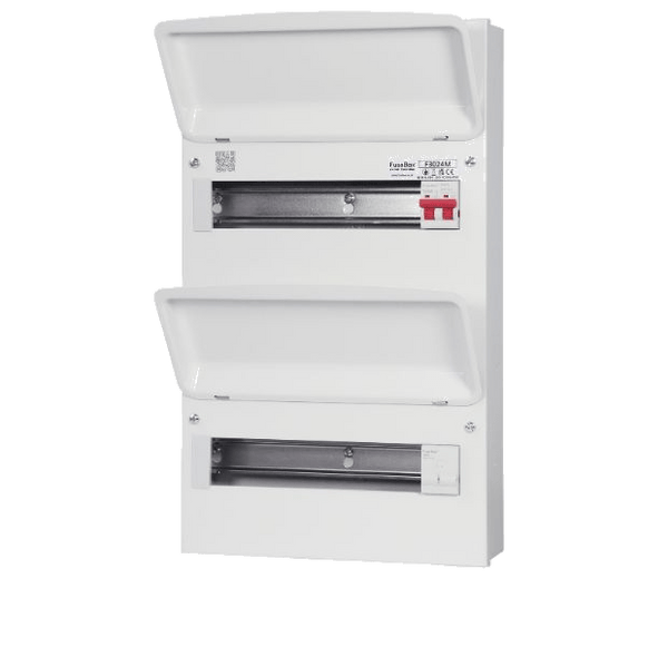 Fusebox F3024M 24 - way (12/12) Double Bank (100A Main Switch) - Fusebox - Falcon Electrical