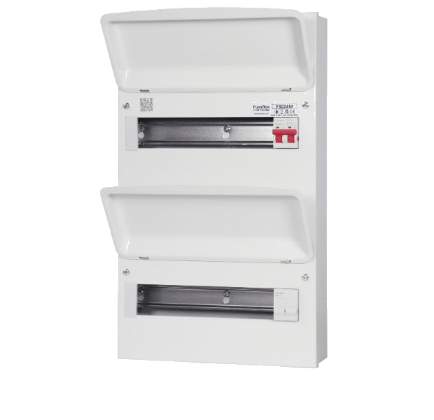 Fusebox F3024M 24 - way (12/12) Double Bank (100A Main Switch) - Fusebox - Falcon Electrical