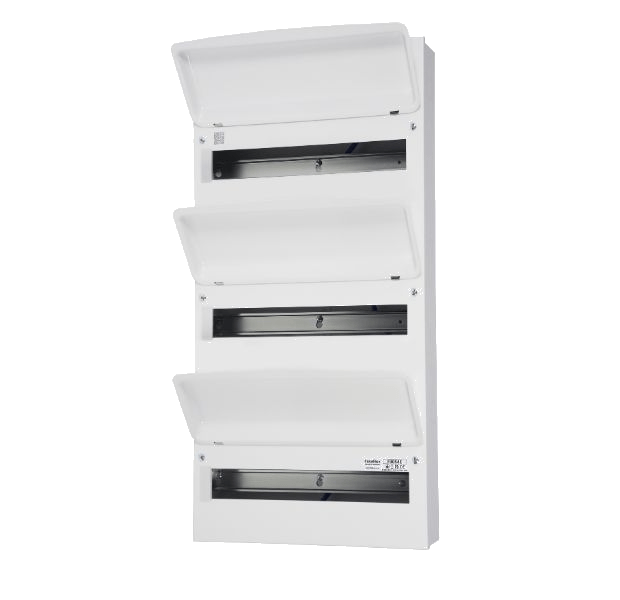 Fusebox F3054E 54 MODULE ENCLOSURE 3 BANK (E+N TERMINALS) - Fusebox - Falcon Electrical