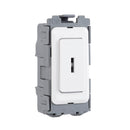 Saxby GD20KWH 20A DP 2 - Way Grid Key Switch Module - Saxby - Falcon Electrical