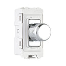 Saxby GD20RDPCW Grid 1G 2-Way 100W LED Dimmer Module - Polished Chrome With White Insert