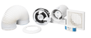 Manrose LEDSLKTC - Showerlite In-Line Fan Kit Cool White LED & Timer 100mm - Manrose - Falcon Electrical
