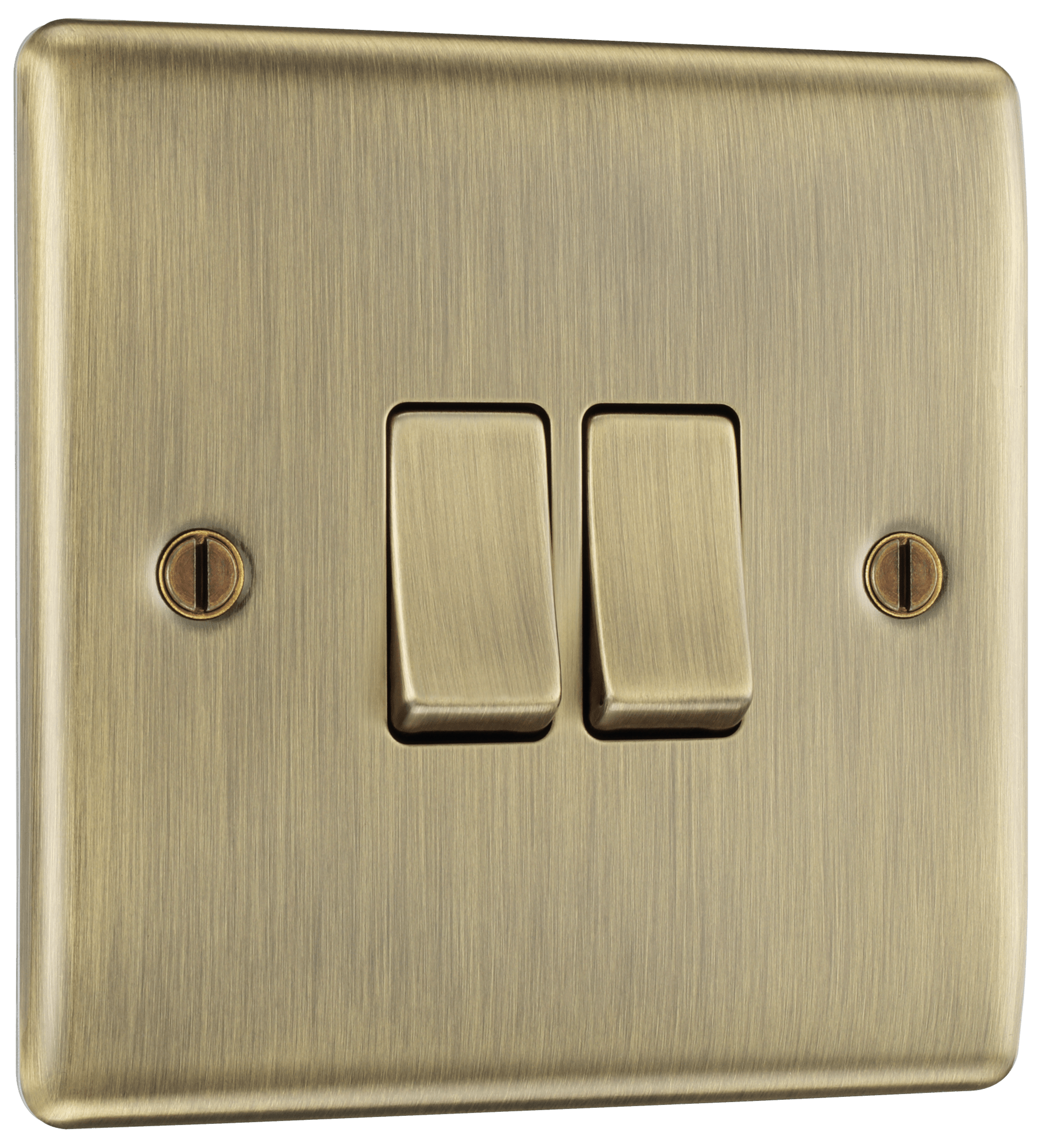 BG NAB42 Nexus Metal Antique Brass Double, 2 way switch