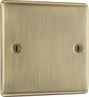 BG NAB94 Nexus Metal Antique Brass Single, blank plate - BG - Falcon Electrical