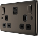 BG NBN22UAC45B Double switched single pole, with USB A + C (45W) - BG - Falcon Electrical