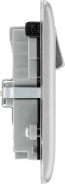 BG NBS22UAC22B Double switched single pole, with USB A + C (22W) - BG - Falcon Electrical