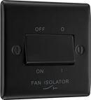 BG NFB15 Nexus Metal Matt Black Triple Pole Fan Isolator Switch, 10A