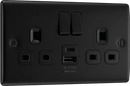 BG NFB22UAC12B Double switched single pole, with USB A + C (12W) - BG - Falcon Electrical