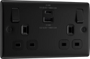 BG NFB22UAC22B Double switched single pole, with USB A + C (22W) - BG - Falcon Electrical