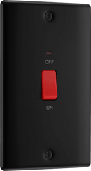 BG NFB72 45A, Double Pole Socket, Large Plate, with Indicator