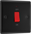 BG NFB74 45A, Double Pole Socket, Single Plate, with Indicator