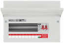 BG CF12MS9 12 module Consumer Unit w/ 9 Usable Ways, 100A Main Switch, Type 2 Surge Protection - BG - Falcon Electrical