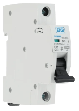 BG CUMB45 45A, B Curve, MCB, Single Pole, 6kA,1 module