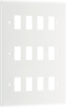 BG R812 Frontplate, 12 Gang, Rectangular