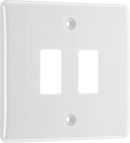 BG R82 Frontplate, 2 Gang, square
