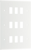 BG R89 Frontplate, 9 Gang Rectangular