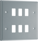 BG RMC6 Frontplate, 6 Gang