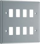 BG RMC8 Frontplate, 8 Gang