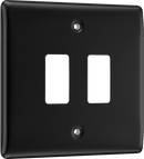 BG RNFB2 2 Module Grid Frontplate, Square