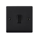 Saxby RS109BLB Raised Screwed 10AX 1G Intermediate Switch - Matt Black With Black Insert