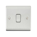 Saxby RS109BSG Raised Screwed 10AX 1G Intermediate Switch - Brushed Steel With Grey Insert