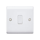 Saxby RS109PCW Raised Screwed 10AX 1G Intermediate Switch - Polished Chrome With White Insert