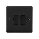 Saxby RS320BLB Raised Screwed 13A Switched Fused Spur Unit - Matt Black With Black Insert