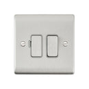 Saxby RS320BSG Raised Screwed 13A Switched Fused Spur Unit - Brushed Steel With Grey Insert