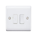 Saxby RS320PCW Raised Screwed 13A Switched Fused Spur Unit - Polished Chrome With White Insert